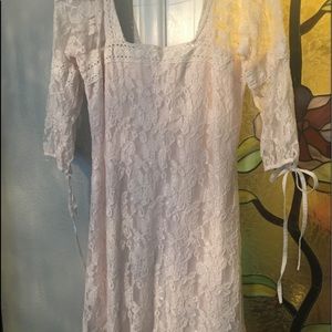 Lacey Dress w/bows & back covered buttons